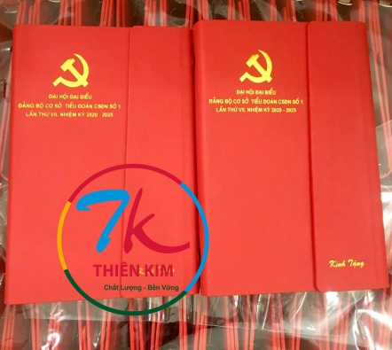 Sổ tay ghi chép A5 bìa da PU Thiên Kim 112 trang, sổ Bìa Da 2021